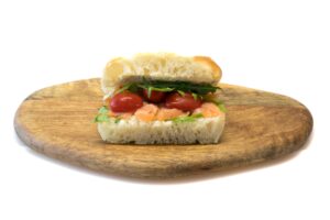 Focaccia z łososiem